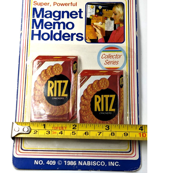 VTG Nabisco Ritz Crackers Box Refrigerator Magnet Set of 2 Arjon 1986 Advertise - Picture 5 of 9